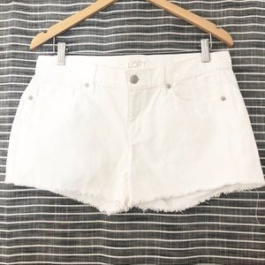 LOFT | White Cutoff Denim Shorts